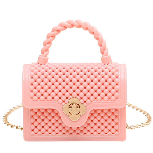 Jelly Bags PVC New Model Hollow Jelly Bag Mini Small Bag Chain Crossbody Bag Women's Small Square Bag Handbag