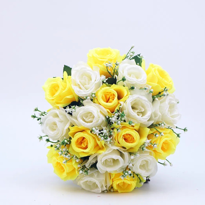 18 flores coreanas imitación rosa flores flores decorativas para el hogar ornamentos festivos props de boda flores falsas flores