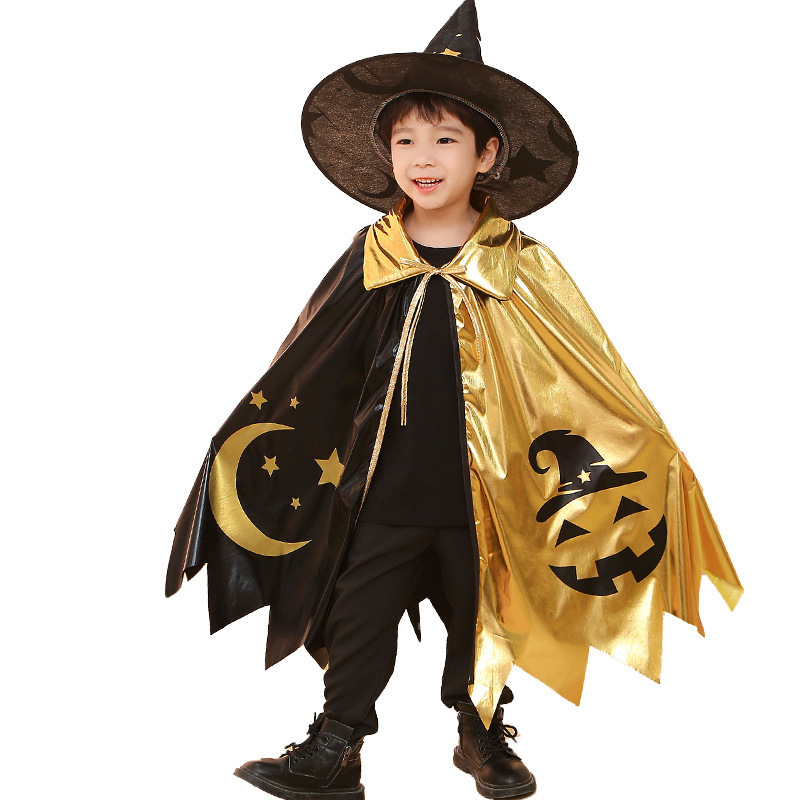 ハロウィンコスチューム子供用マント帽子マジシャンマントパーティー装飾用品ハロウィンコスチューム小道具|undefined