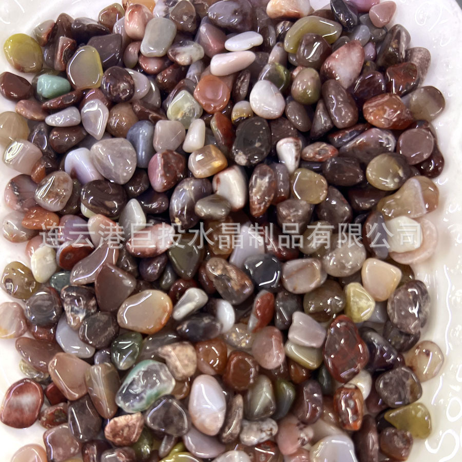 100 tipos de piedra triturada de 7 - 9mm cristal natural jade ágata espécimen de piedra preciosa marco de fotos transfronterizo mano suministro Amazon