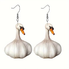 国境を越えた新しい製品、面白いクリエイティブなガーリックアヒルのイヤリング、女性用ヨーロッパとアメリカのファッションホリデー動物イヤリングペンダント