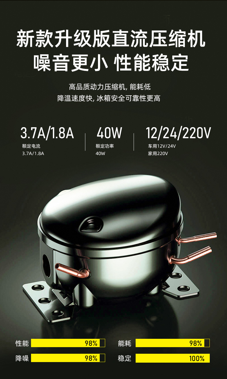 Compressor car refrigerator digital temperature control freezing minus -20 degrees outdoor essential practical 25 liters freezing cold