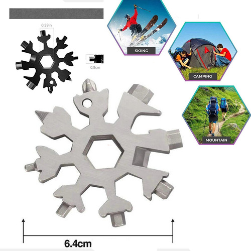 Factory Direct Sale Multi-function Portable 18-in-1 Snowflake Wrench Universal Mini Screwdriver Socket Set