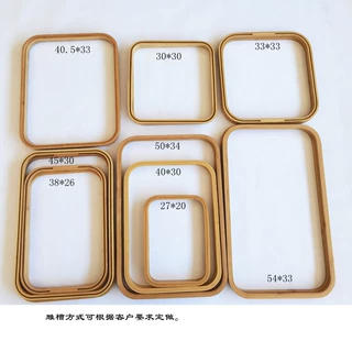 楠竹收纳圈脏衣篮竹圈方形圆形多规格圆圈方圈带铣槽批发圆形竹圈