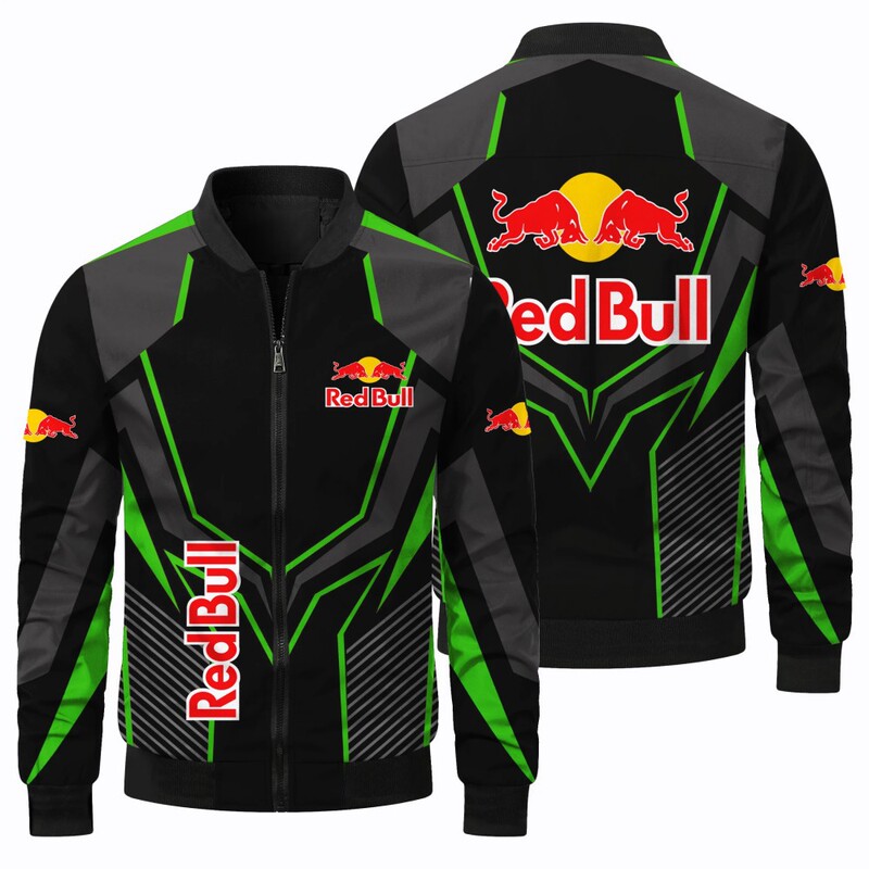 New Fashion Jacket Red Bull 3D Printing Racing Jacket Outdoor Sports Motorcycle Jacket Red Bull Men's Clothing