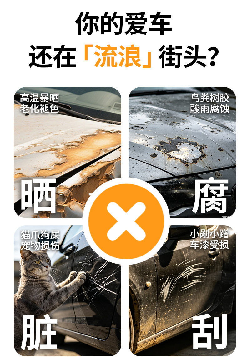 Car sunshade half cover, thickened sun protection and heat insulation cover, rain and snow protection half cover, front windshield cover, car sunshade