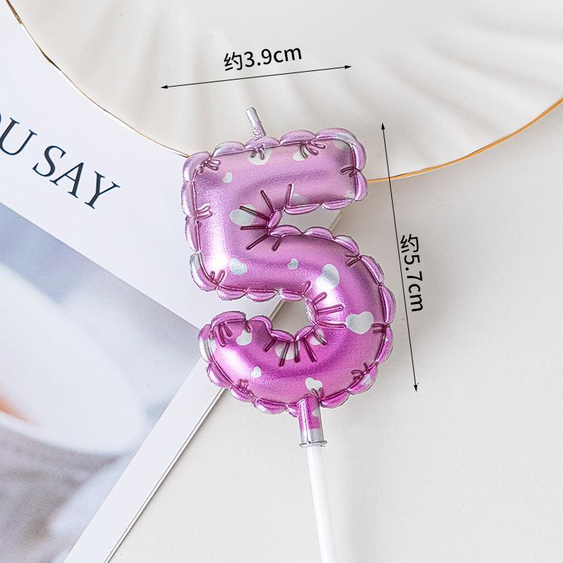 Ins velas de cumpleaños coreanas horneado pastel decoración decoración globo vela digital complemento vela rosa vestir