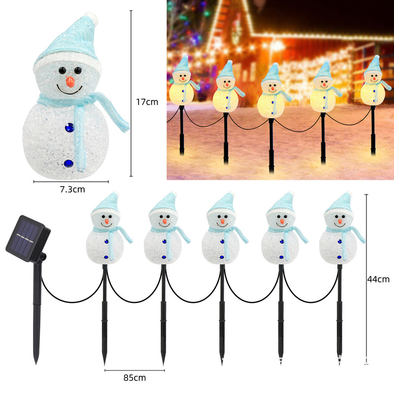 新しい太陽エネルギーledフロアライトクリスマス装飾雪人灯屋外花園庭園景観芝生フロアライト|undefined