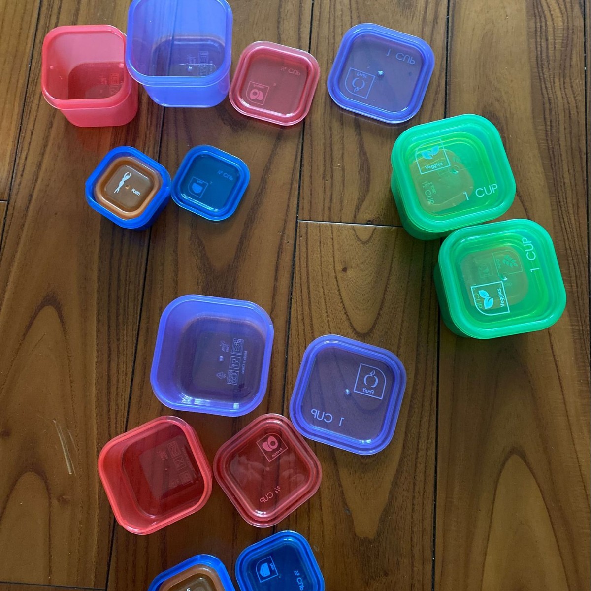 FFF62 - 7 mini caja de preservación cuadrada, paquete de medición de alimentos, plan de pérdida de grasa, caja de alimentos de nutrición