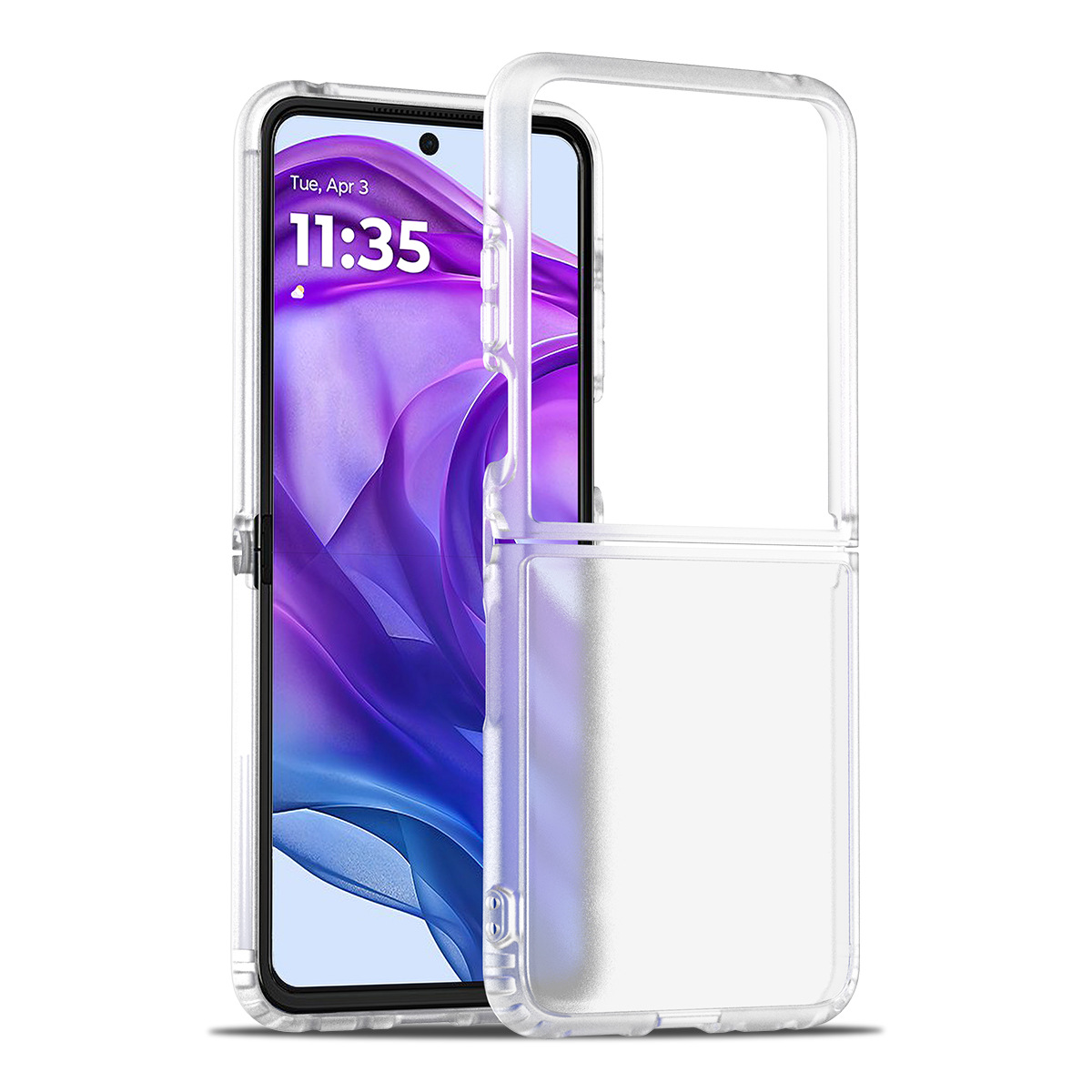 Transfronterizo Moto Razr + 2024 / 2025 piel de la caja de teléfono semipermeable esmerilado cubierta plegable a prueba de caídas