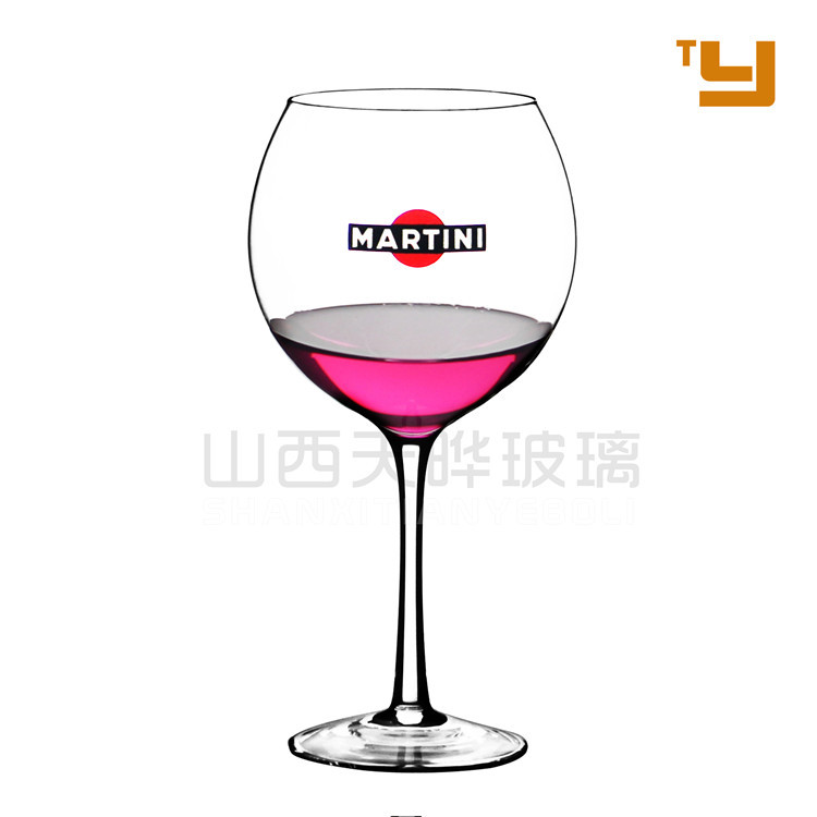 로고를 가진 인공적인 490ml 선물 크리스탈 유리 부르고뉴 와인 유리 잔 잔