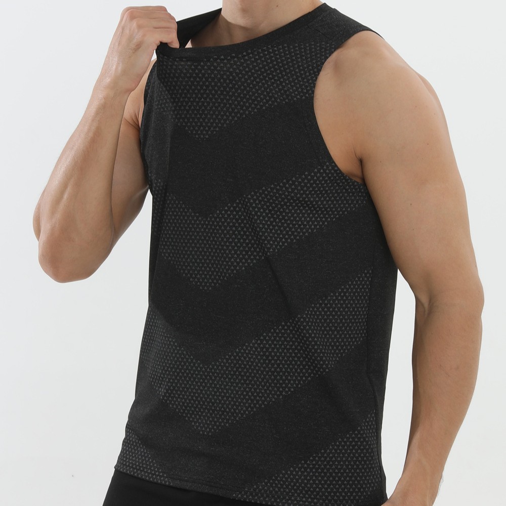 Chalecos de secado rápido para hombres transfronterizos estampados baloncesto de verano corriendo Fitness elasticidad transpirable chalecos de maratón para hombres image 2