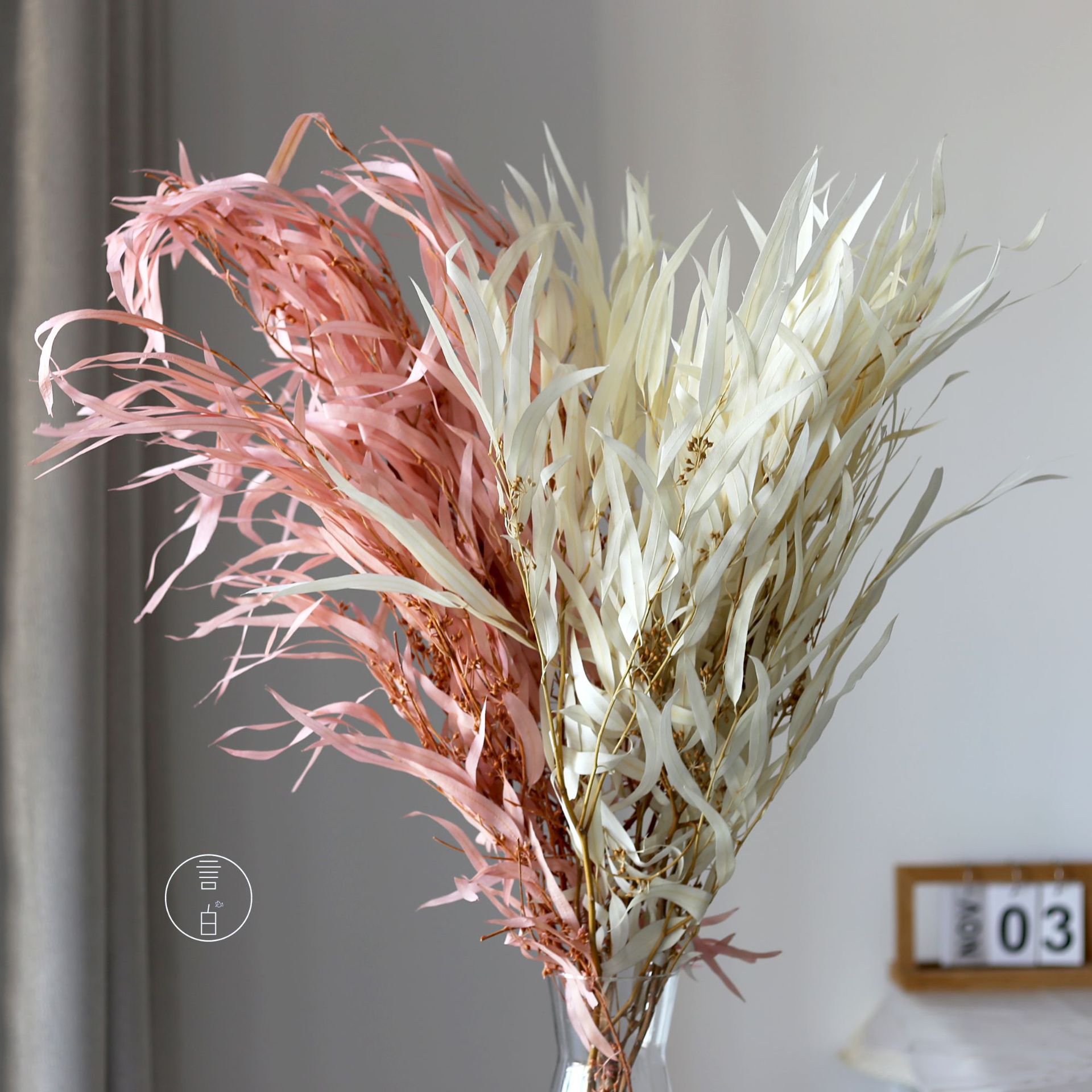 Immortal bleached millet fruit leaf eucalyptus leaves fine leaf eucalyptus dried flower bouquet manufacturer wholesale floral soft decoration flower materials