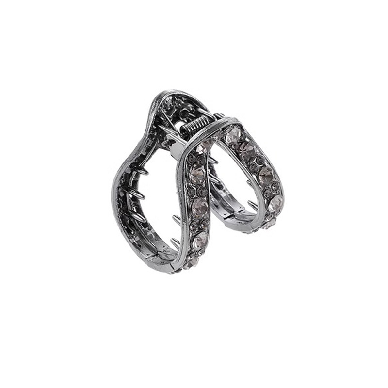 Clipe de cabello de diamante para las mujeres de alta calidad 2025 nuevo brillante menos temperamento medio cabello de cabeza pequeña clipe adornamiento de cabello