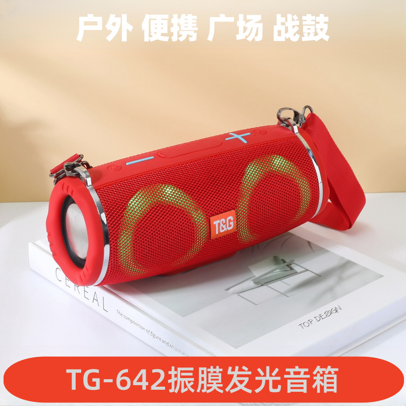 Nuevo TG642 altavoz Bluetooth portátil al aire libre LED luz de color pesado subwoofer batería sonido especial para la danza cuadrada