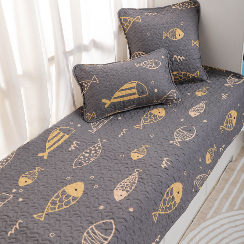 纯棉网红飘窗垫窗台垫飘窗毯四季通用阳台落地窗垫子卧室坐垫代发