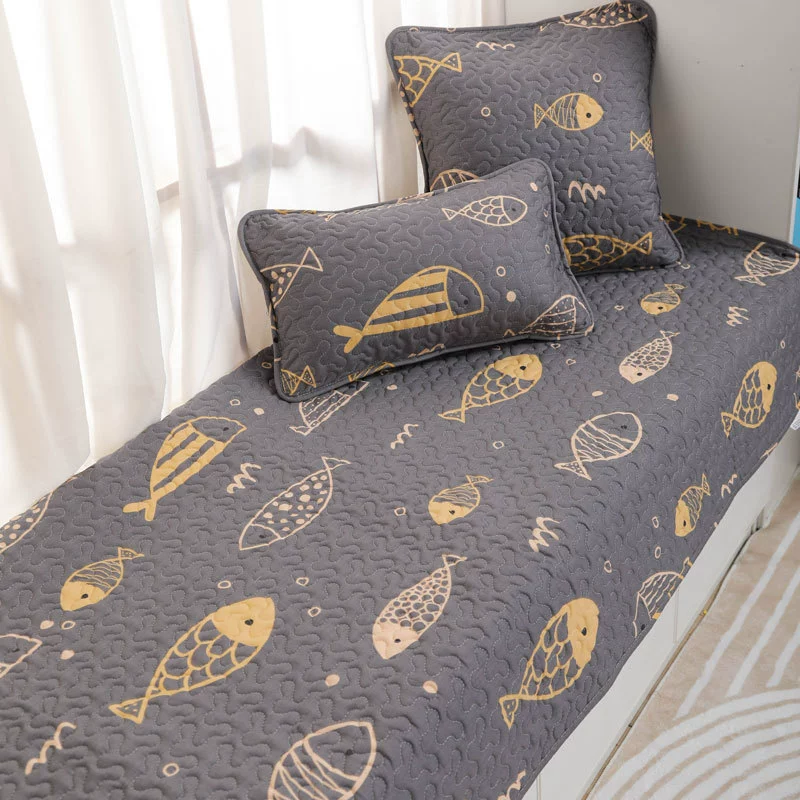 Чистый хлопок Популярный в Интернете Коврик для эркерного окна Оконный коврик Коврик для эркерного окна Универсальный Балконный коврик от пола до потолка Подушка для спальни