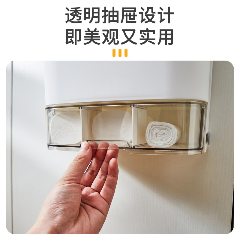 Bote de basura del baño Cocina doméstica montada en la pared Cubo de almacenamiento de desechos de cocina con tapa