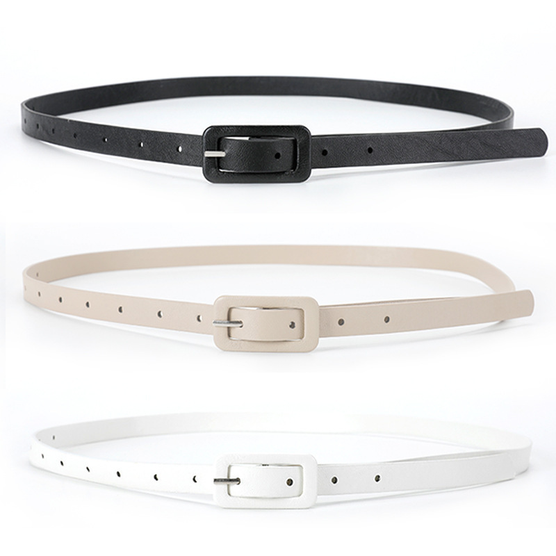 Belt Women's Thin Decorative Dress Casual Easiest for Match Waist Accessories with Jeans Belt Korean Style Black Small Belt