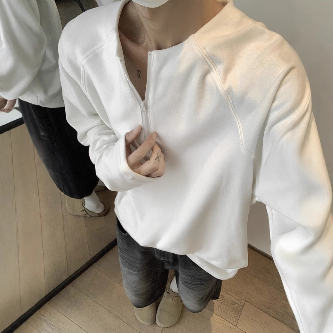 Men's Long Sleeve Henley T-shirt For Men Autumn Winter Style_voghion.com