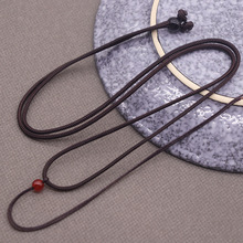 玉佛diy半成品玉石貔貅玉坠挂件绳 简约质感挂脖百搭红珠吊坠挂绳