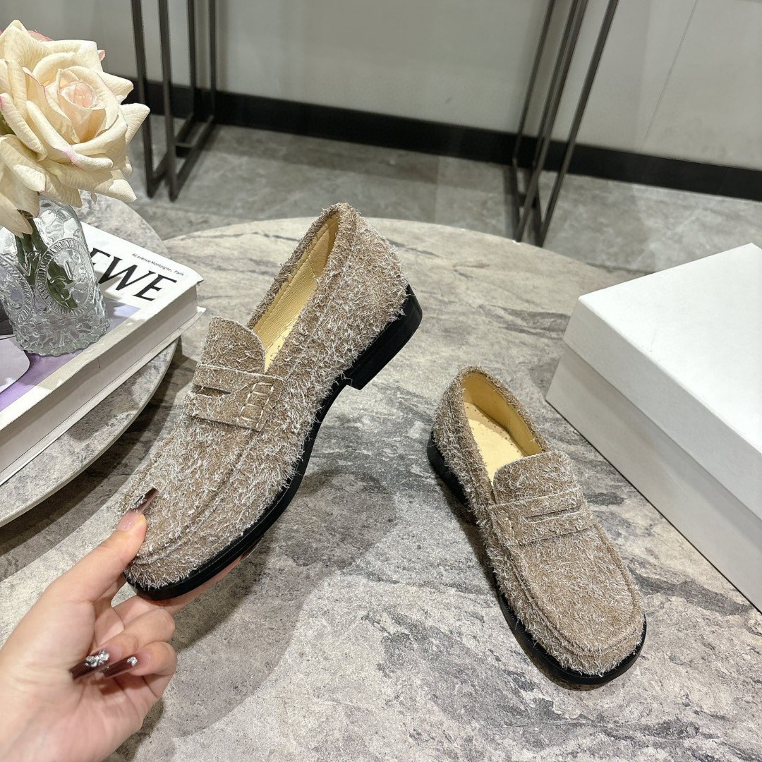 Zapatos de vaca de velcro de nieve Lefour zapatos de cuero de mujer retro versátiles zapatos de hombre de un solo pie zapatos planos franceses Marie-Zhen