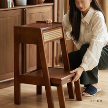 实木凳家用创意多功能穿鞋凳两用厨房客厅登高爬高两步阶梯凳高凳