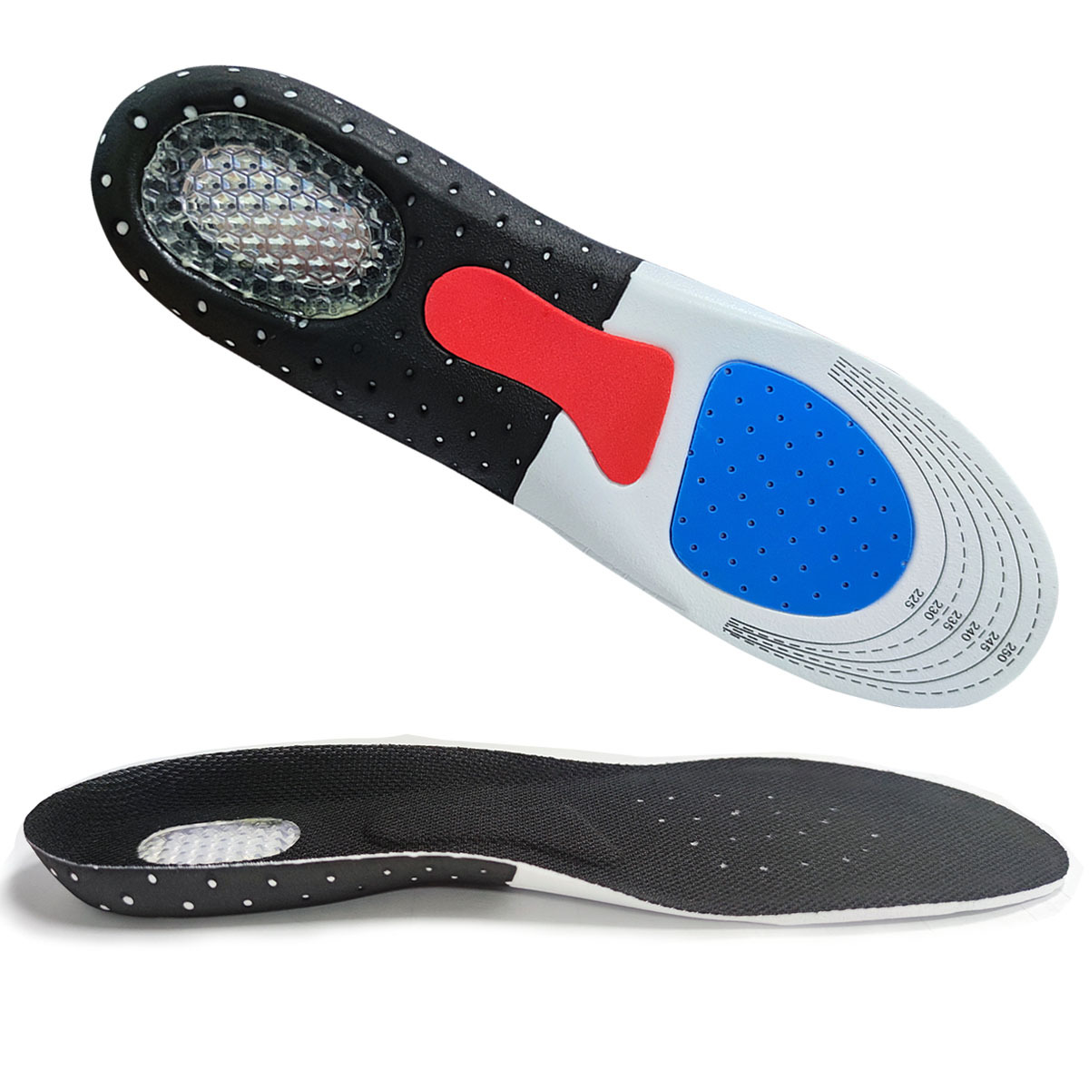 Military training sports insoles, summer breathable insoles, men's and women's shock-absorbing basketball and soccer honeycomb breathable EVA insoles wholesale.
