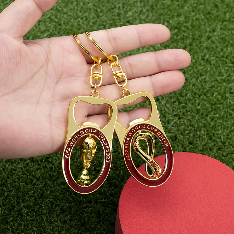 2022 Qatar World Cup keychain bottle opener football theme bar decoration supplies fans commemorative gift