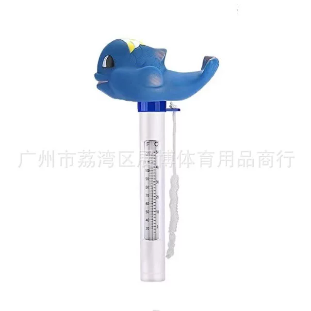 Cartoon thermometer, swimming pool, shark, Amazon