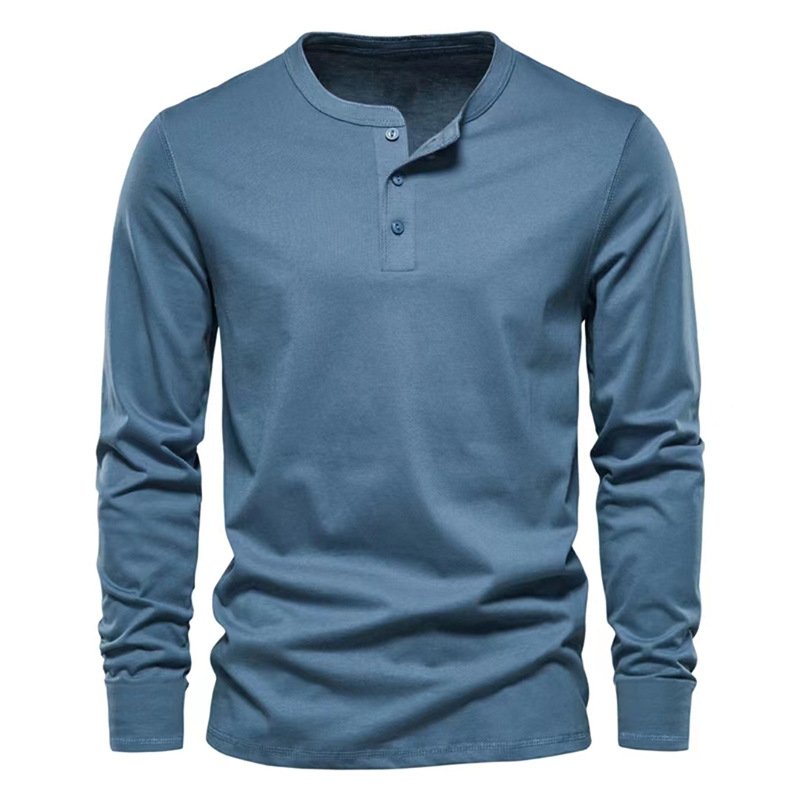 2024 European Men's Spring Autumn Round Neck Long Sleeved T-Shirt Loose Pullover Casual Men's T-Shirt Basic Tees Top_voghion.com