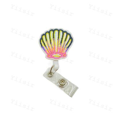 RN Female nurse shell Easy pull buckle Cloth sticker Telescoping Spring rope Work card Lanyard staff Chest card Withholding documents Ferrule