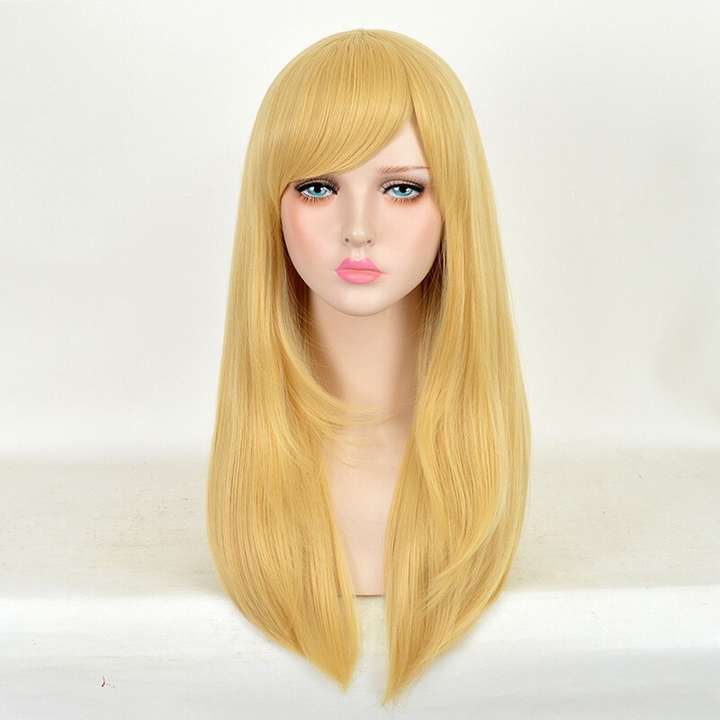 Silkhe Film Alice in Wonderland Golden Long Curly Hair Cosplay Wig