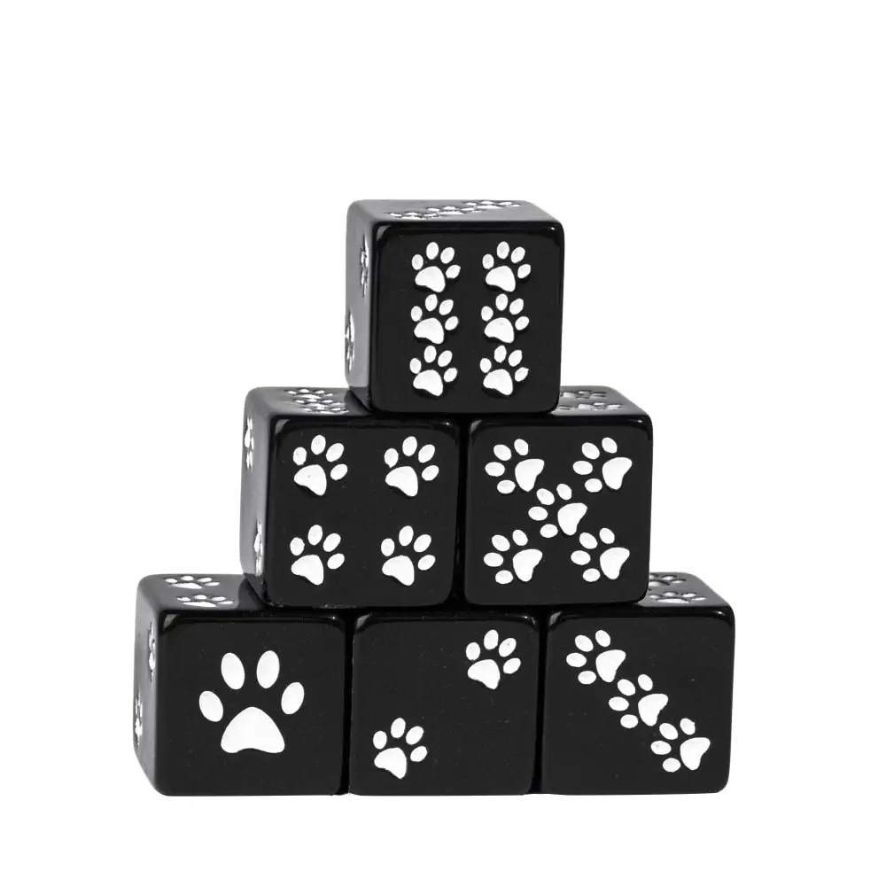 New cross-border source 16 square corner black bear paw pattern points dice table game resin