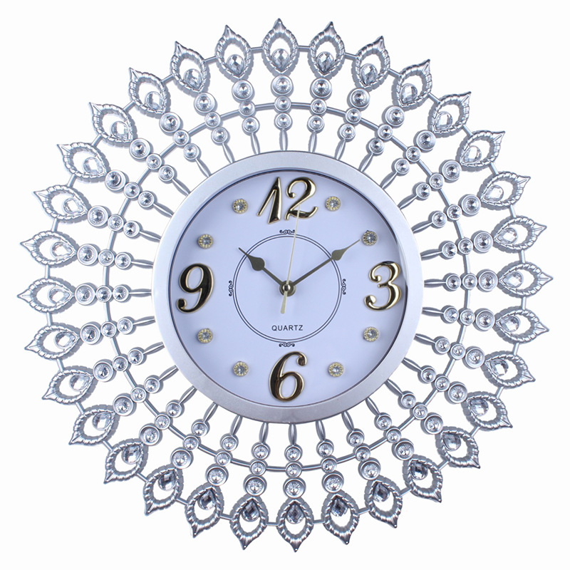 Antiguo hogar decorativo reloj digital marco tridimensional diseño hueco Reloj de pared reloj de cuarzo de escaneo puntual