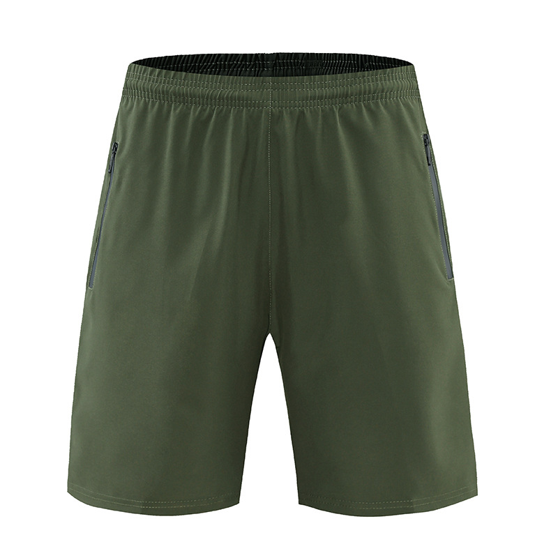 Pantalones cortos deportivos de secado rápido casuales para hombres de verano pantalones cortos elásticos de seda de hielo sueltos rectos en stock imprimible LG