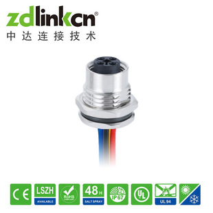 M12 T-��ĸ�^����B���� ǰ�i/���i�A����Ӿ���IP68M12 T-��ĸ�^
