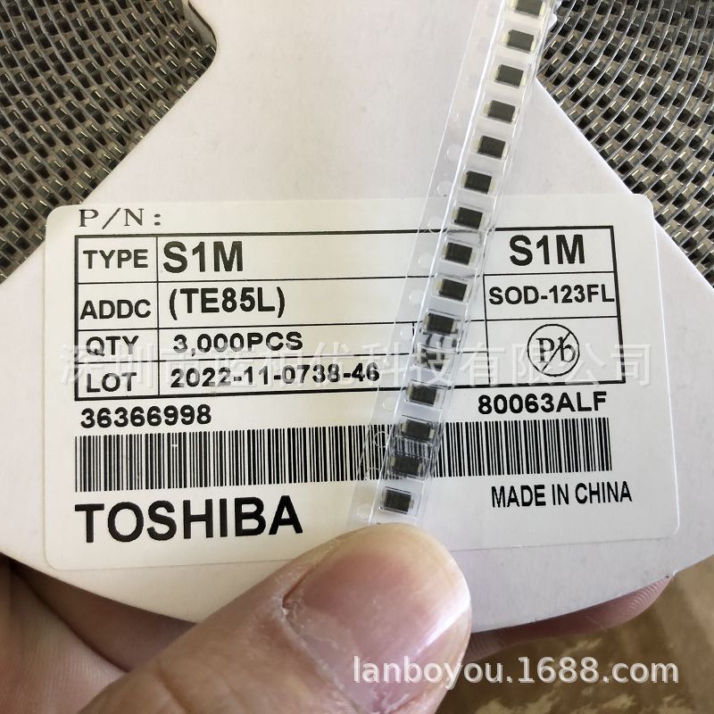 贴片整流二极管 S1M SOD-123FL 封装 1A 1000V 丝印S1M 手上现货