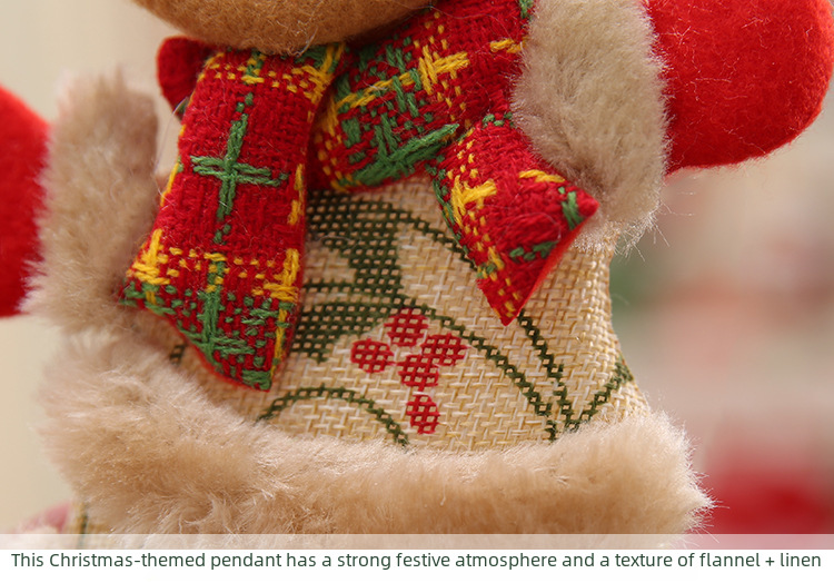 Enfeites de natal para pendurar decoração em tecido para árvore_voghion.com