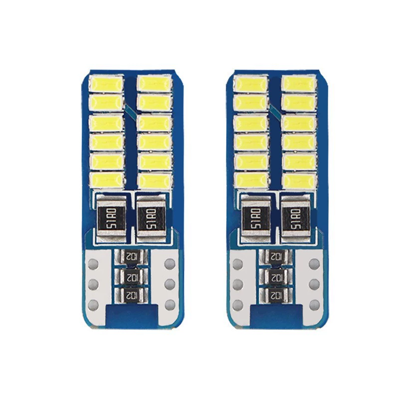 Автомобильный светодиодный световой знак T10 широкоформатный световой светильник галерея 3014 24smd декодированный двухсторонний подсветка светодиодный маленький свет