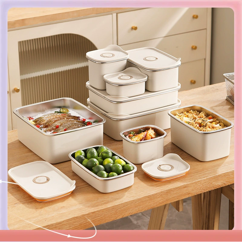 Square storage box, mini box, set stainless steel