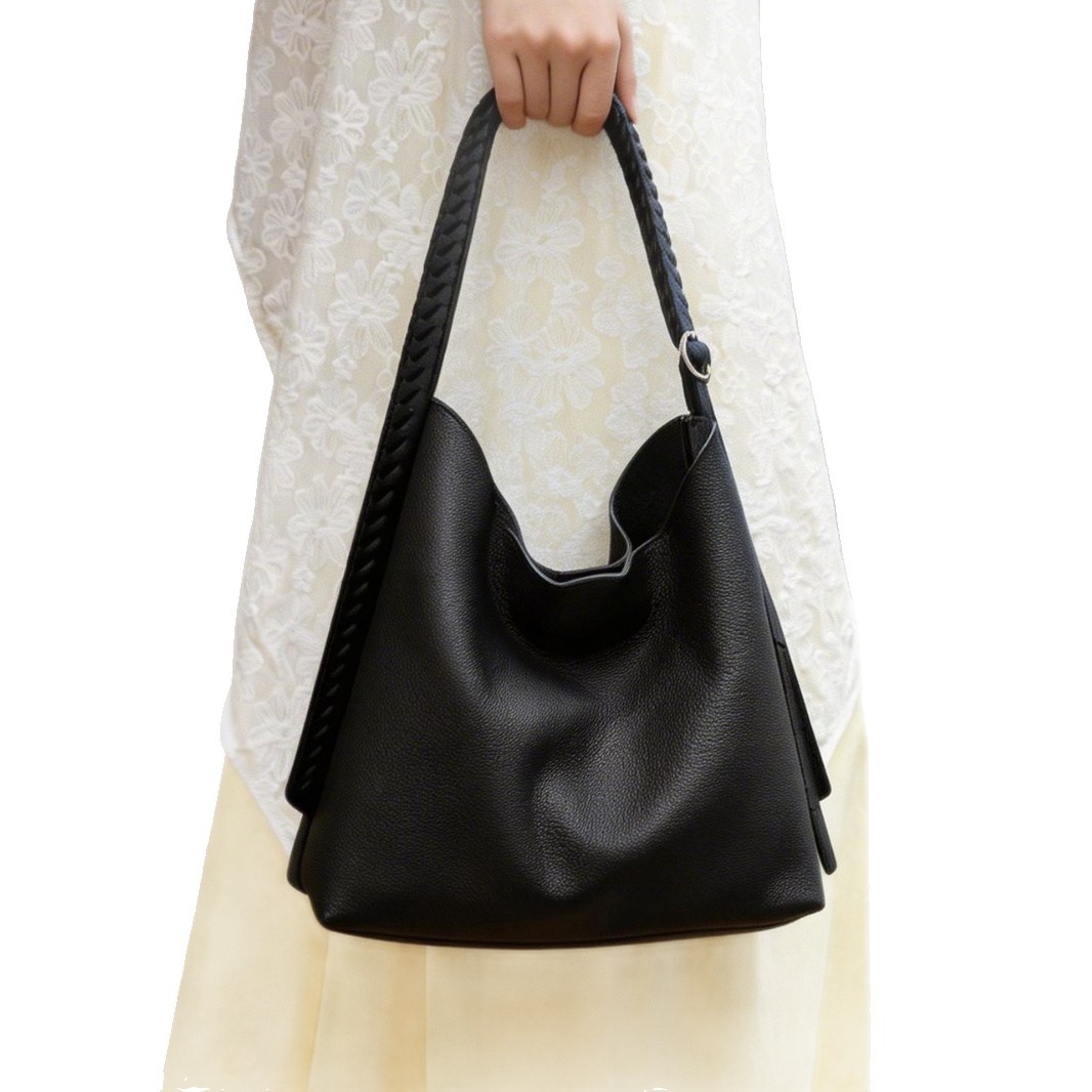Women's Genuine Leather Tote Bag 2026 New Arrival Large Capacity Commuter Handbag Top Grain Cowhide Fashion Simple Underarm Bag - Thumbnail 5