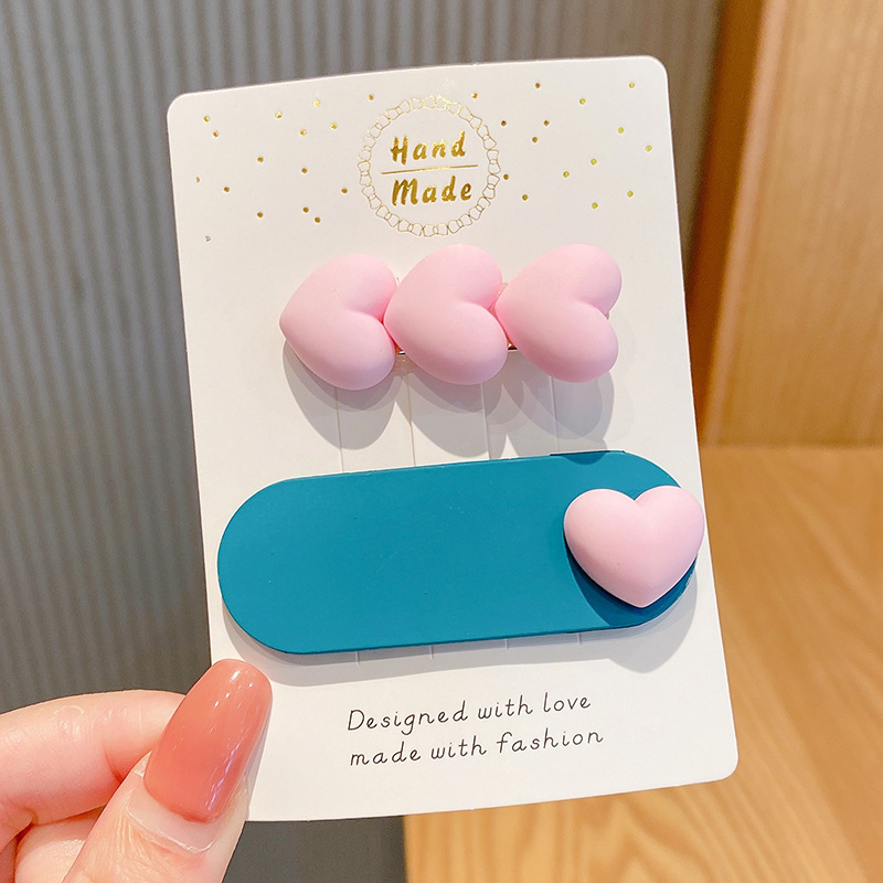 Flores rosadas pinzas de cabello 2025 nueva dulce frente lateral de la mujer frange pinzas de cabello rotas lindas pinzas de boca de pato sin marcas