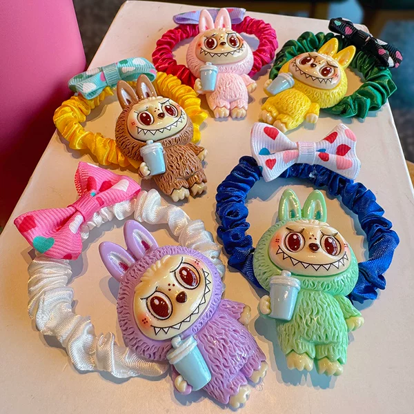Cute Bunny Hair Rope Women's Hair-free Pony Tail Head Rope High Elastic Durable Hair Band Cute Rubber Band Headwear