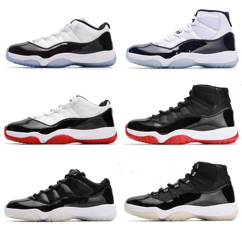 Pure original AJ11 Big Devil Kang buckle high-top combat basketball shoes low low-top carbon board breathable sneakers for male and female students