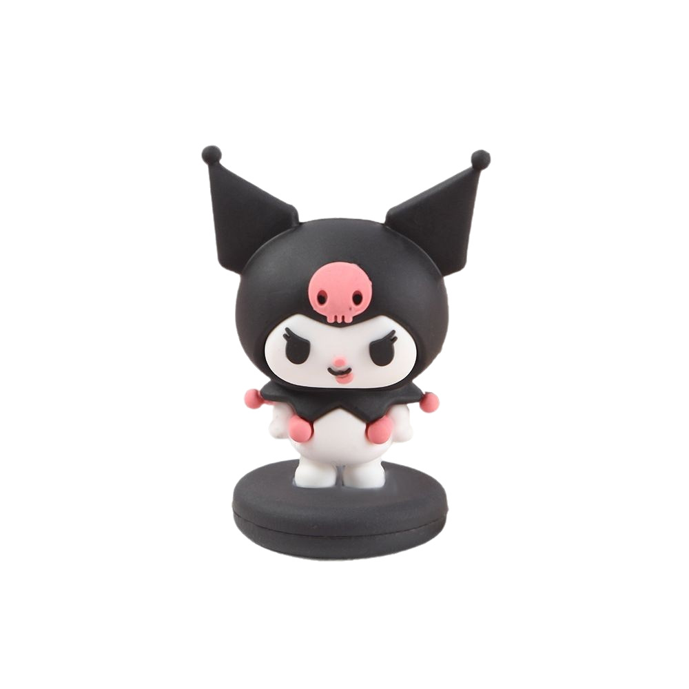 Figura tridimensional DIY de Kuromi y My Melody estilo caricatura adorable para manualidades decoración de habitación y adorno de pastel