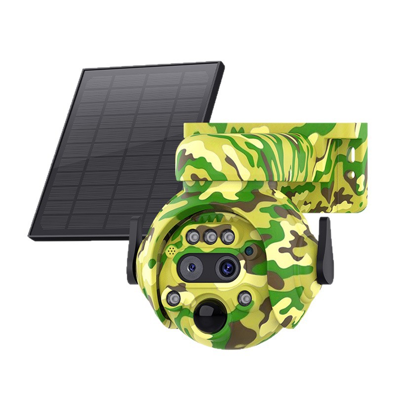 Camuflaje al aire libre cámara de monitoreo solar 4G máquina de bola de monitoreo 4G baja potencia 12x zoom monitoreo solar
