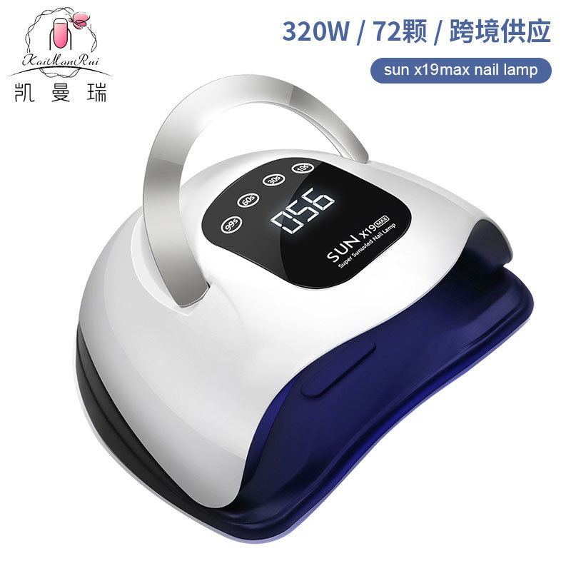 Lámpara de uñas 320W Lámpara para hornear de uñas de alta potencia Luz roja con asa Gel de esmalte de uñas Lámpara de fototerapia de uñas Máquina de uñas transfronteriza