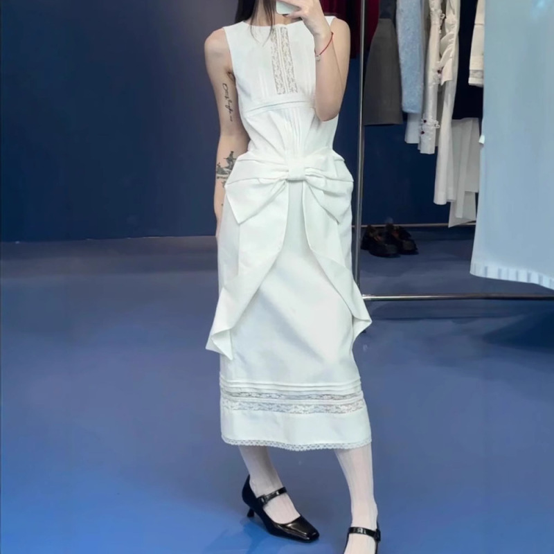 in stock [sweet girl] large three-dimensional bow dress