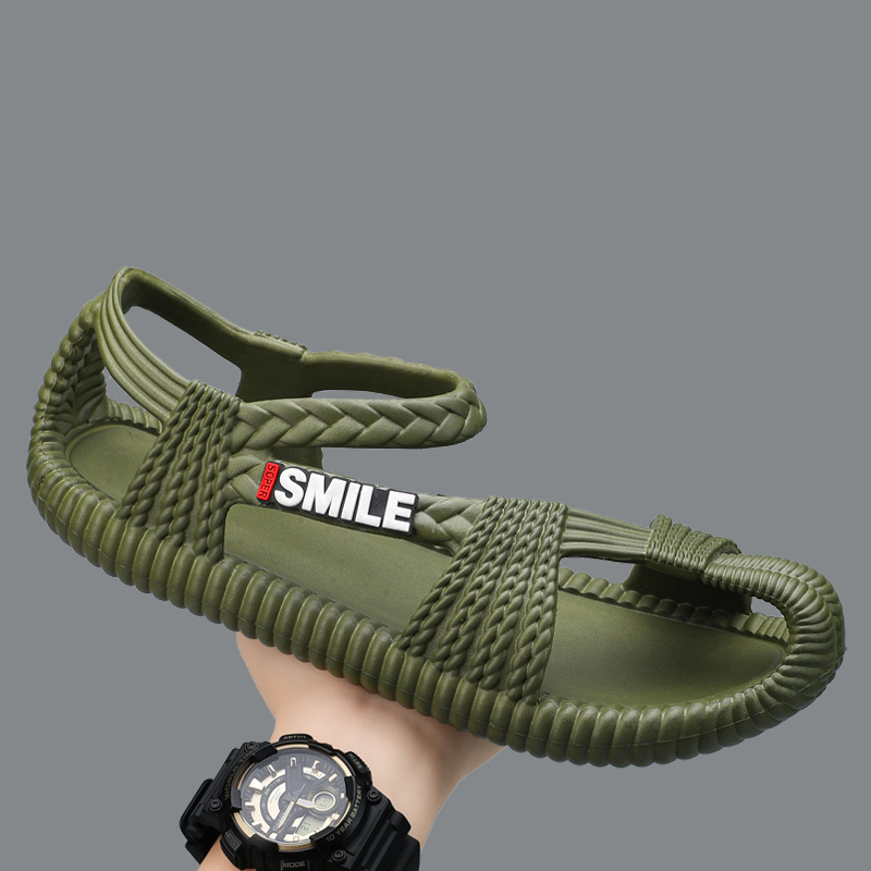 Sandalias verano nuevo estilo retro estilo étnico EVA zapatos tejidos hombres y mujeres sandalias con puntera comercio exterior transfronterizo zapatos de hombre de gran tamaño